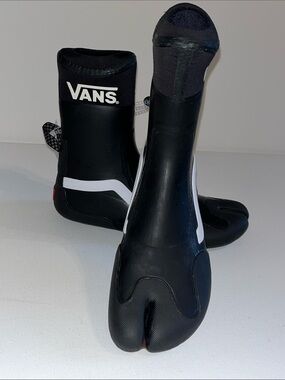 Vans Surf Boot Hi Split Toe Wetsuit Boots Black Checkerboard #721454 Mens 8 NEW